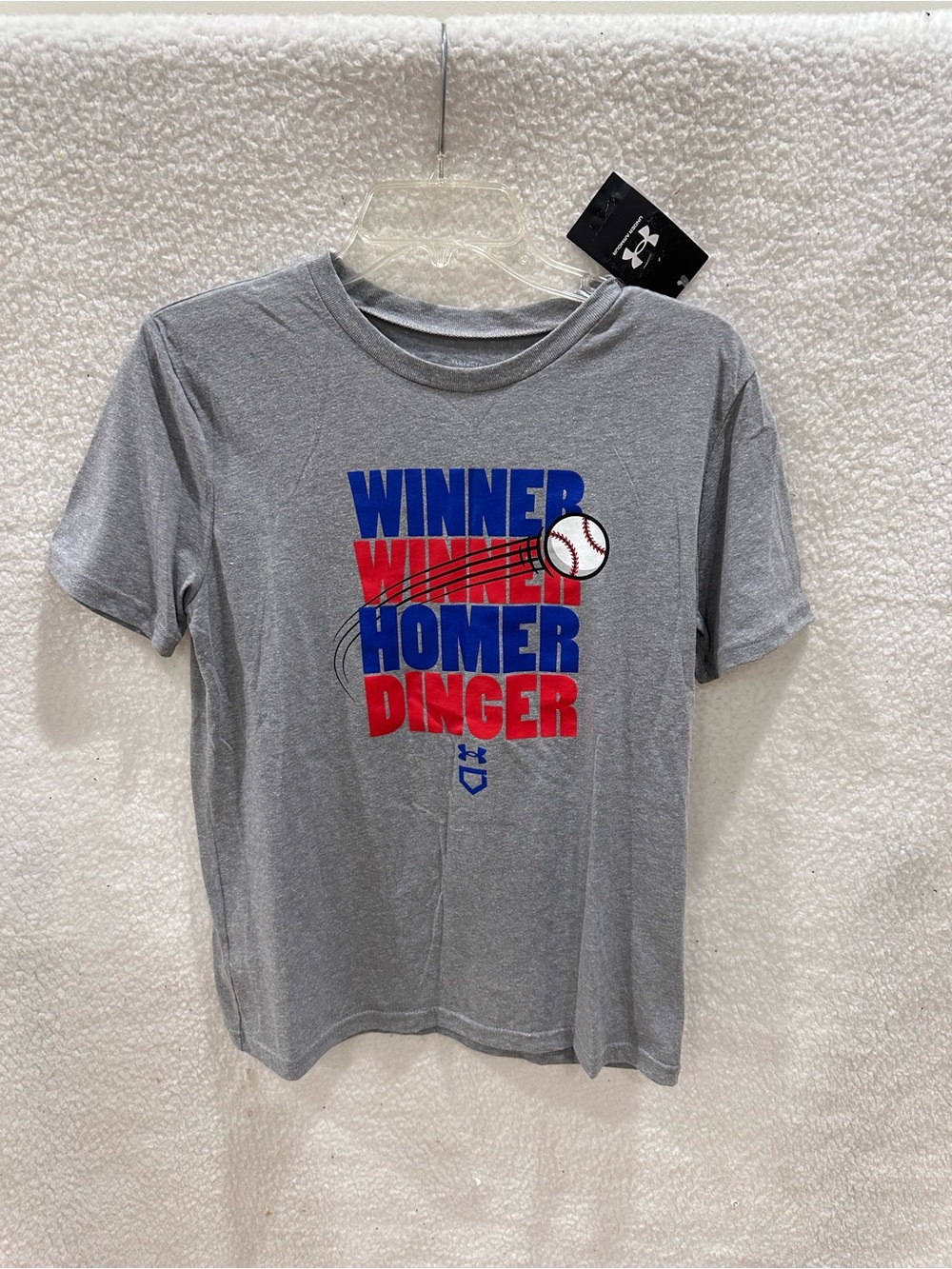 Boy’s Gray Under Armour Baseball Tee Shirt